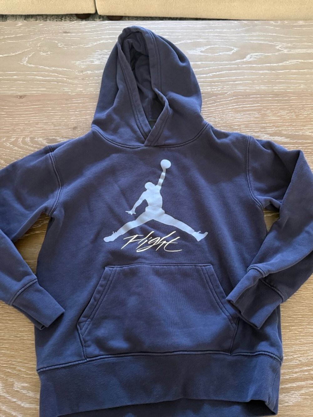 Boys Jordan Blue hoodie sweatshirt long sleeve Flight size Small 8-10 years